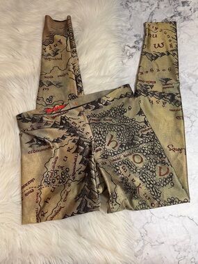 Blackmilk Lord Of The Rings LotR Middle Earth Map Leggings Large